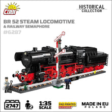 Load image into Gallery viewer, DRB Class 52 Steam Locomotive &amp; Semaphore brick model - COBI 6287 - 2747 bricks
