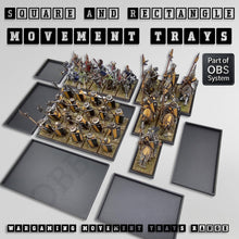 Load image into Gallery viewer, Rectangle Movement Trays | Cavalry &amp; Monsters | 50×25-100×60mm | OBS System - ModelBricks
