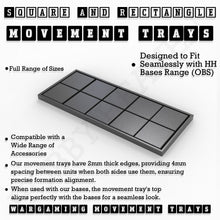 Load image into Gallery viewer, Rectangle Movement Trays | Cavalry &amp; Monsters | 50×25-100×60mm | OBS System - ModelBricks
