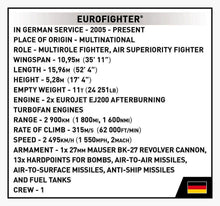 Load image into Gallery viewer, Eurofighter Typhoon (Germany) brick plane model - COBI 5848 - 644 bricks
