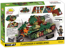 Load image into Gallery viewer, Flakpanzer IV Wirbelwind brick anti-aircraft gun model - COBI-2593 - 1195 bricks - Executive Edition - ModelBricks
