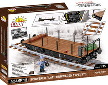 Load image into Gallery viewer, German Railway Schwerer Platformwagen TYP SSY brick model - COBI 6284 - 424 bricks
