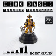 Load image into Gallery viewer, Hero Bases Display Extenders | Squares and Rectangles | Convert Gaming Bases to Display Bases &amp; Plinths - ModelBricks
