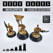 Load image into Gallery viewer, Hero Bases Display Extenders | Squares and Rectangles | Convert Gaming Bases to Display Bases &amp; Plinths - ModelBricks
