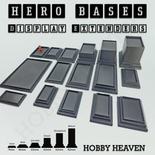 Load image into Gallery viewer, Hero Bases Display Extenders | Squares and Rectangles | Convert Gaming Bases to Display Bases &amp; Plinths - ModelBricks
