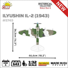 Load image into Gallery viewer, Ilyushin II 02 Sturmovik MWP 643 plane brick model - COBI 5745- 643 bricks
