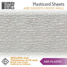 Load image into Gallery viewer, Green Stuff World: Textured ABS Plasticard Sheet - Smooth Rock Wall - ModelBricks
