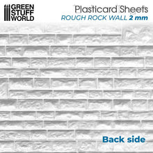 Load image into Gallery viewer, Green Stuff World: Textured Styrene Plasticard Sheet - Rock Wall Rough - ModelBricks
