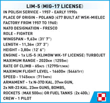 Load image into Gallery viewer, LIM-5 Polish Air Force 1959 brick plane model - COBI 5824 - 575 bricks - ModelBricks

