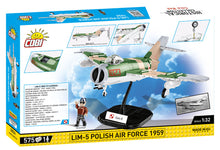 Load image into Gallery viewer, LIM-5 Polish Air Force 1959 brick plane model - COBI 5824 - 575 bricks - ModelBricks
