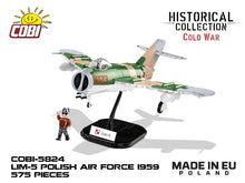 Load image into Gallery viewer, LIM-5 Polish Air Force 1959 brick plane model - COBI 5824 - 575 bricks - ModelBricks
