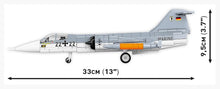 Load image into Gallery viewer, Lockheed F-104 Starfighter (Luftwaffe) brick plane model - COBI 5907 - 420 bricks
