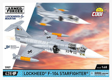 Load image into Gallery viewer, Lockheed F-104 Starfighter (Luftwaffe) brick plane model - COBI 5907 - 420 bricks
