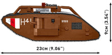 Load image into Gallery viewer, Mark V (Male) no. 9199 WWI brick model - COBI 2995 - 844 bricks
