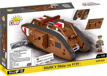 Load image into Gallery viewer, Mark V (Male) no. 9199 WWI brick model - COBI 2995 - 844 bricks
