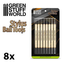 Load image into Gallery viewer, Green Stuff World: Stylus Ball Sculpting Tool Set - 8pc - ModelBricks
