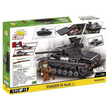 Load image into Gallery viewer, Panzer III Ausf. J brick tank model - COBI 2289 - 590 bricks

