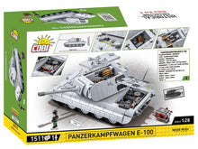 Load image into Gallery viewer, Panzerkampfwagen E-100 brick tank model - COBI 2572 - 1511 bricks
