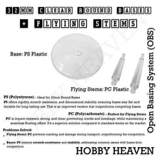 Load image into Gallery viewer, 32mm Round Flying Clear Plastic Base - ModelBricks
