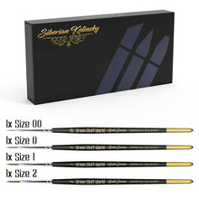 Load image into Gallery viewer, Green Stuff World: Premium Siberian Kolinsky Gold Series Paintbrush Set - 4pc - ModelBricks
