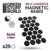 Load image into Gallery viewer, Green Stuff World: Self Adhesive Round Magnetic Bases Sheet - ModelBricks
