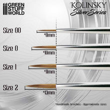 Load image into Gallery viewer, Green Stuff World: Kolinsky Sable Silver Series Paintbrush Set - 4pc - ModelBricks
