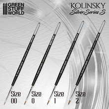 Load image into Gallery viewer, Green Stuff World: Kolinsky Sable Silver Series (S) Paintbrush Set - 4pc - ModelBricks

