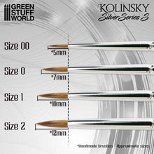 Load image into Gallery viewer, Green Stuff World: Kolinsky Sable Silver Series (S) Paintbrush Set - 4pc - ModelBricks
