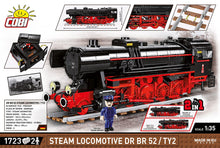 Load image into Gallery viewer, Steam Locomotive DRB Class 52/TY-2 train brick model - COBI 6283 - 1723 bricks
