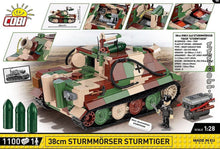 Load image into Gallery viewer, Sturmmorser Tiger "Sturmtiger" brick tank model - COBI-2585 - 1100 bricks
