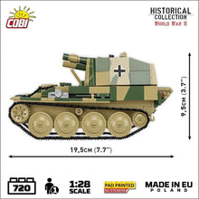 Load image into Gallery viewer, Sturmpanzer 38(t) Grille Ausf. M brick model - COBI 2665 - 720 bricks
