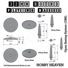 Load image into Gallery viewer, 32mm Round Flying Clear Plastic Base - ModelBricks
