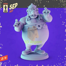 Load image into Gallery viewer, Tintin &amp; Asterix Miniatures Set – 3D Printed 32mm Resin Figures RPG D&amp;D Display
