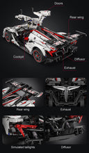 Load image into Gallery viewer, V12 Hyper Car RC brick model kit - CADA C61053W - 4449 bricks
