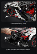 Load image into Gallery viewer, V12 Hyper Car RC brick model kit - CADA C61053W - 4449 bricks
