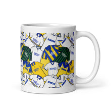 Load image into Gallery viewer, Leeds Retro Shirts Collage Illustrated Ceramic Football Mug
