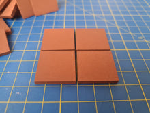 Load image into Gallery viewer, 1:24th Scale Pack of 50 Terracotta Floor Tiles 2.5cm x 2.5cm x 0.3cm - ModelBricks
