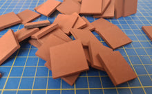 Load image into Gallery viewer, 1:24th Scale Pack of 50 Terracotta Floor Tiles 2.5cm x 2.5cm x 0.3cm - ModelBricks
