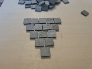 400 Square Paving Slabs - 1:35th Scale - Grey - ModelBricks