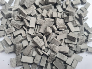 1:35th Scale 250 Grey Stone Wall Blocks - ModelBricks