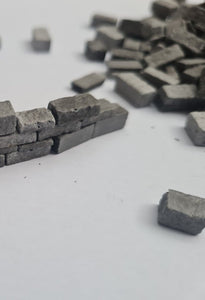 1:35th Scale 250 Grey Stone Wall Blocks - ModelBricks