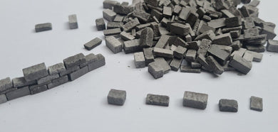 1:35th Scale 250 Grey Stone Wall Blocks - ModelBricks